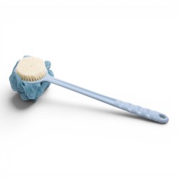 Double-Sided Back Brush with Mesh Sponge, 39 cm